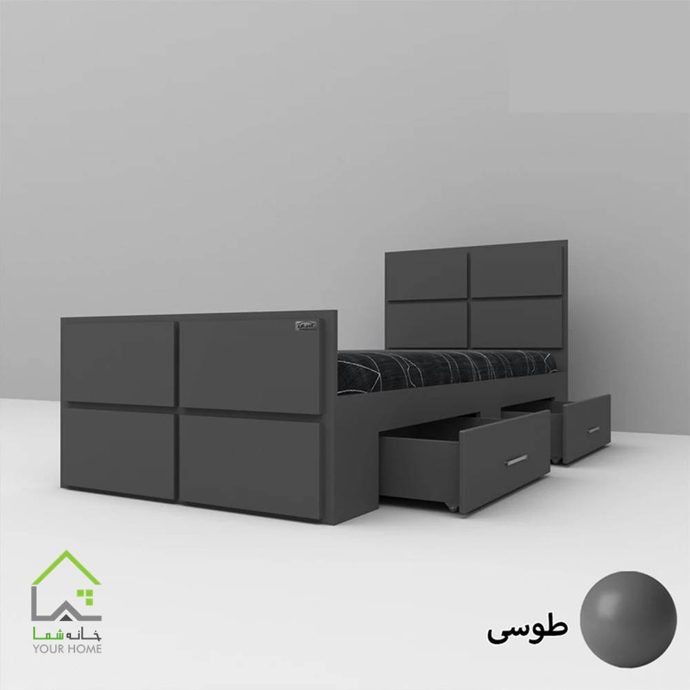 تختخواب یکنفره اسپرت مربعی